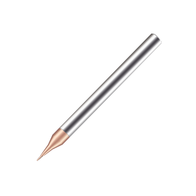 Vortex Carbide End Mill - 2 Flute Micro Ball Nose - TiSiN Coated - 0.2mm