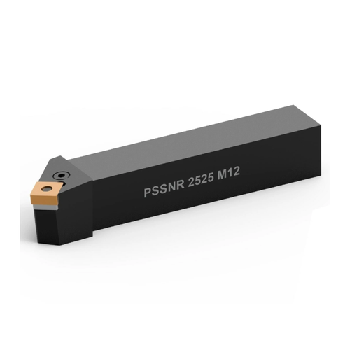 PSSNR2525-M12 Standard Turning Tool Holder, 25 x 25mm Shank, 150mm Long, Right Hand, 45 Degree Approach, Lever Lock, for SNMG12 inserts - PSSNR/L Series (Vortex)