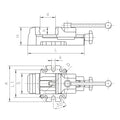 80mm Quick-Acting Drilling Machine Vice - 6542 Series (Bison) - 6542-80 thumbnail 2