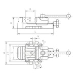 80mm Quick-Acting Drilling Machine Vice - 6542 Series (Bison) - 6542-80