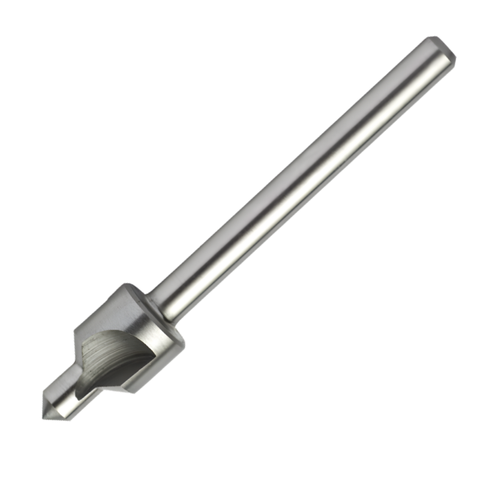 Robet Charles Imperial Piloted Countersink - 3 Flutes Integral Pilot Straight Shank -3/16 Pilot Diameter - 90° Inclusive Angle - 3/8 Body Diameter