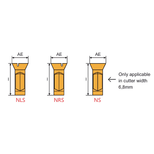 Y.T. Saw Blade Insert Neutral Hand For Aluminium -  For 6 & 8mm Widths