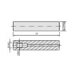Omega Products Straight Shank Screw in Holder - Carbide Shank - M12 x 150mm