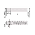 Omega Products Straight Shank Screw in Holder - Hard Alloy Steel - M5 x 120mm thumbnail 2