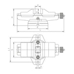 125mm Self-Centering Machine Vice - 6531 Series (Bison) - 6531-125