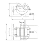 160mm Shaft Holding Machine Vice - 6546 Series (Bison) - 6546-160