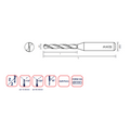 Axis Micro Carbide Drill - Uncoated Medium flute length T3021 (5-8xD) - 2.6 Diameter thumbnail 2