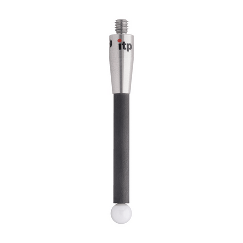 ITP Straight Styli - Type A - Zirconium Oxide Ball - M4 Thread x 53mm Overall Length - TCM4Z6007053