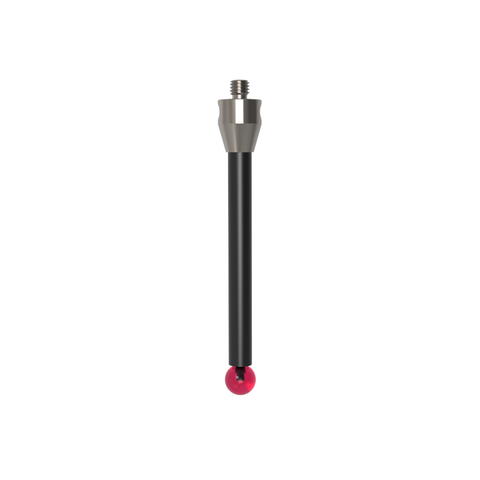 ITP Straight Styli - Type A - Ruby Ball - M5 Thread x 75mm Overall Length - TCM508011075
