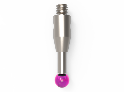 ITP Straight Styli - Type A - Ruby Ball - M2 Thread x 12mm Overall Length - THM202503012