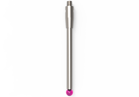 ITP Straight Styli - Type A - Ruby Ball - M2 Thread x 31.25mm Overall Length - THM202503031