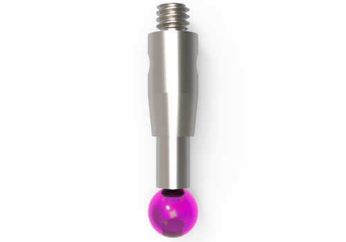 ITP Straight Styli - Type A - Ruby Ball - M2 Thread x 12mm Overall Length - THM203003012