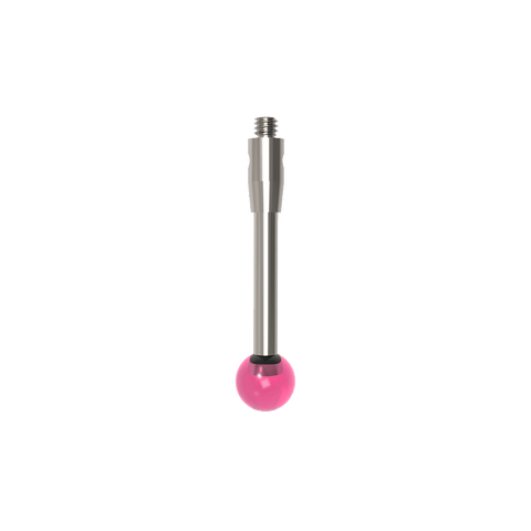 ITP Straight Styli - Type A - Ruby Ball - M2 Thread x 22.5mm Overall Length - THM205003022