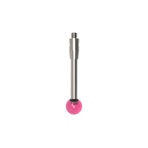 ITP Straight Styli - Type A - Ruby Ball - M2 Thread x 22.5mm Overall Length - THM205003022