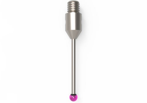 ITP Straight Styli - Type A - Ruby Ball - M3 Thread x 21mm Overall Length - THM302004021