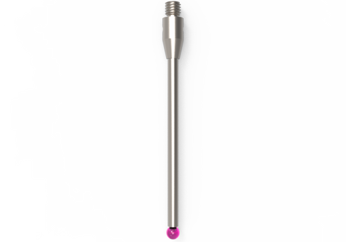 ITP Straight Styli - Type A - Ruby Ball - M3 Thread x 41.25mm Overall Length - THM302504041