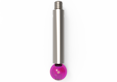 ITP Straight Styli - Type A - Ruby Ball - M3 Thread x 21.5mm Overall Length - THM303004022