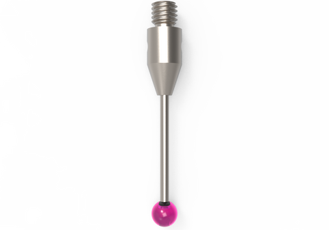 ITP Straight Styli - Type A - Ruby Ball - M3 Thread x 22.5mm Overall Length - THM3030H4022