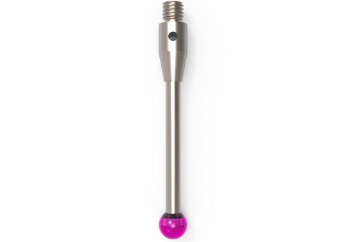 ITP Straight Styli - Type A - Ruby Ball - M3 Thread x 30mm Overall Length - THM304004030