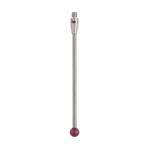 ITP Straight Styli - Type A - Ruby Ball - M3 Thread x 60mm Overall Length - THM305004060