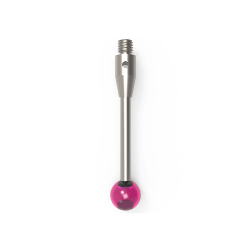 ITP Straight Styli - Type A - Ruby Ball - M3 Thread x 30mm Overall Length - THM306004030