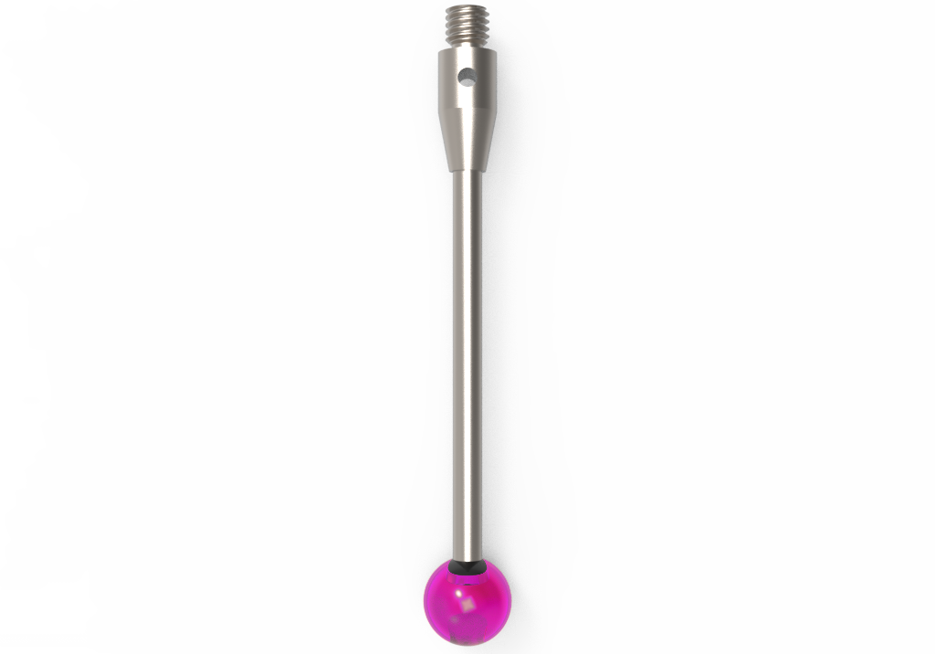 Ruby Styli Protection ITP Straight Styli - Type A - Ruby Ball - M3 Thread x 40mm Overall Len ...