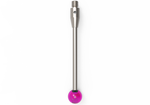 ITP Straight Styli - Type A - Ruby Ball - M3 Thread x 40mm Overall Length - THM306004040