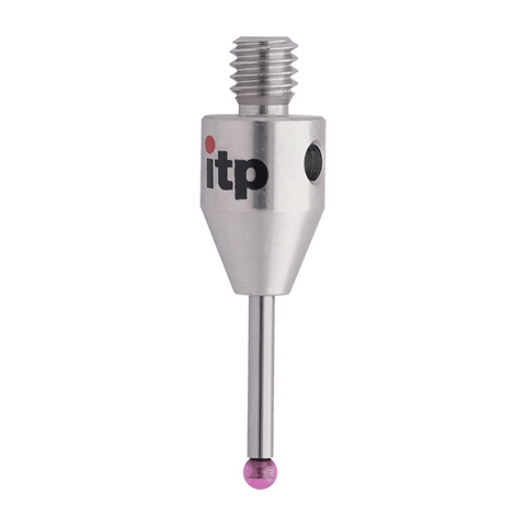 ITP Straight Styli - Type A - Ruby Ball - M4 Thread x 21mm Overall Length - THM402007021