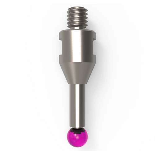 ITP Straight Styli - Type A - Ruby Ball - M4 Thread x 22mm Overall Length - THM404007020