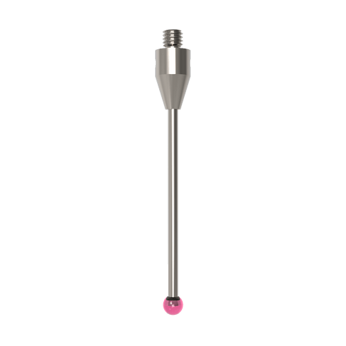 ITP Straight Styli - Type A - Ruby Ball - M4 Thread x 52mm Overall Length - THM404007052