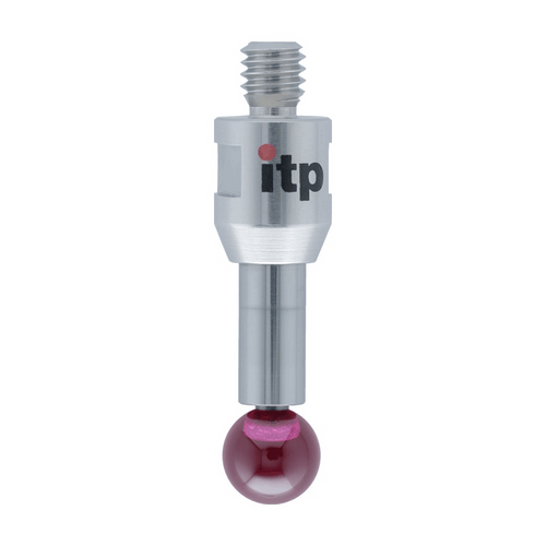 ITP Straight Styli - Type A - Ruby Ball - M4 Thread x 23mm Overall Length - THM406007020