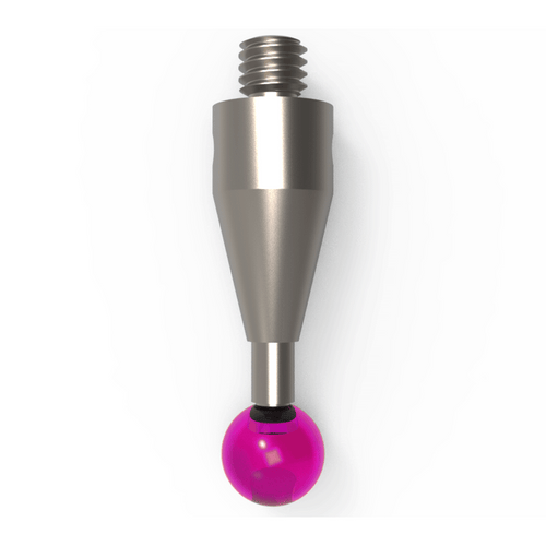 ITP Straight Styli - Type A - Ruby Ball - M4 Thread x 23mm Overall Length - THM406007023