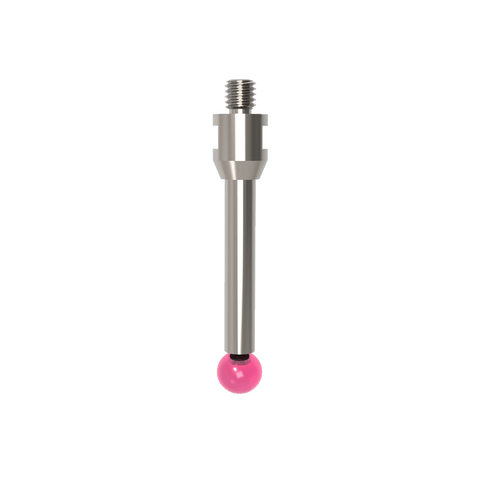 ITP Straight Styli - Type A - Ruby Ball - M4 Thread x 38mm Overall Length - THM406007035