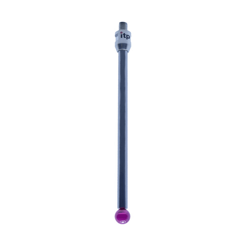 ITP Straight Styli - Type A - Ruby Ball - M4 Thread x 78mm Overall Length - THM406007075
