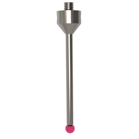 ITP Straight Styli - Type A - Ruby Ball - M5 Thread x 62.5mm Overall Length - THM505012060