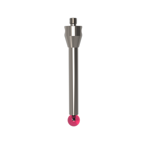 ITP Straight Styli - Type A - Ruby Ball - M5 Thread x 63.5mm Overall Length - THM508011063