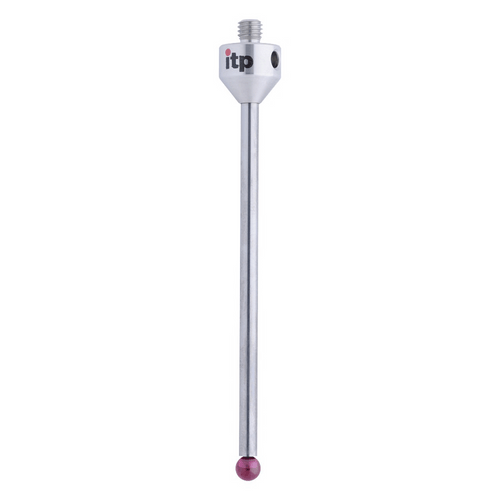 ITP Straight Styli - Type A - Ruby Ball - M5 Thread x 129mm Overall Length - THM508012125