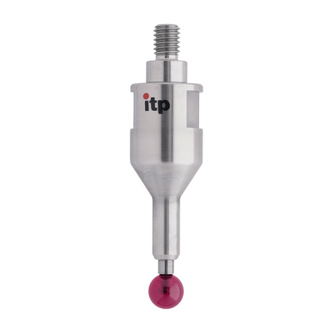ITP Straight Styli - Type C - Ruby Ball - M6 Thread x 49mm Overall Length - THM6R8016049