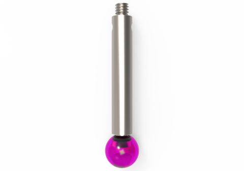 ITP Straight Styli - Type J - Ruby Ball - M2 Thread x 22mm Overall Length - TIM205003022