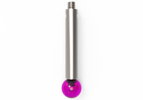 ITP Straight Styli - Type J - Ruby Ball - M2 Thread x 22mm Overall Length - TIM205003022