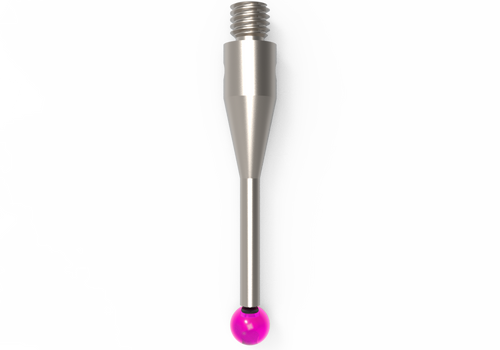 ITP Straight Styli - Type A - Ruby Ball - M3 Thread x 22.5mm Overall Length - TIM303004022