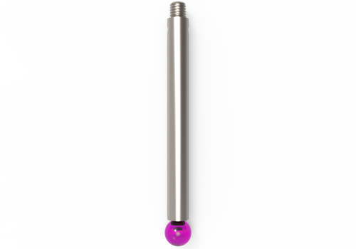 ITP Straight Styli - Type J - Ruby Ball - M3 Thread x 42.5mm Overall Length - TIM305004042