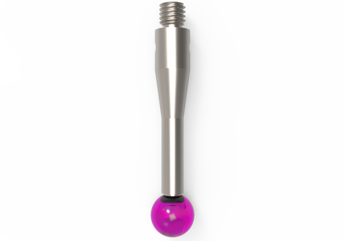 ITP Straight Styli - Type A - Ruby Ball - M3 Thread x 23.5mm Overall Length - TIM3050R4023