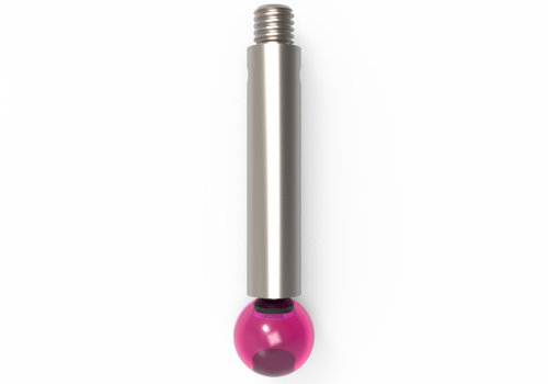 ITP Straight Styli - Type J - Ruby Ball - M3 Thread x 24mm Overall Length - TIM306004024