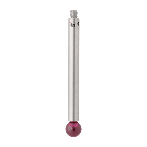 ITP Straight Styli - Type J - Ruby Ball - M3 Thread x 34mm Overall Length - TIM306004034
