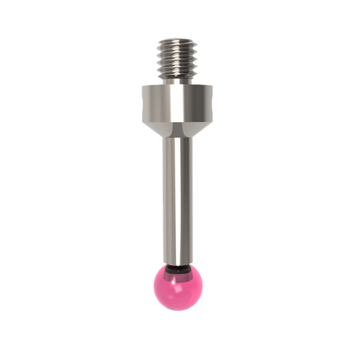ITP Straight Styli - Type A - Ruby Ball - M4 Thread x 22.5mm Overall Length - TIM405007022
