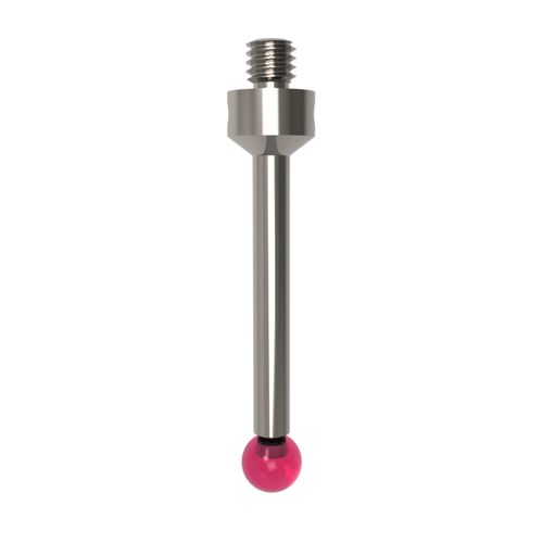 ITP Straight Styli - Type A - Ruby Ball - M4 Thread x 32.5mm Overall Length - TIM405007032