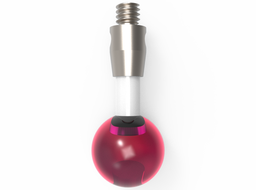 ITP Straight Styli - Type A - Ruby Ball - M2 Thread x 13mm Overall Length - TKM206003013