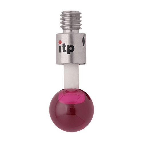 ITP Straight Styli - Type A - Ruby Ball - M3 Thread x 13mm Overall Length - TKM306004013
