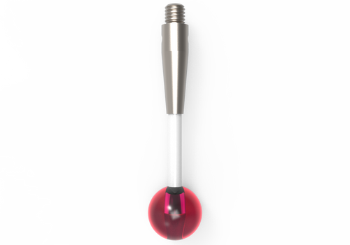 ITP Straight Styli - Type A - Ruby Ball - M3 Thread x 31.5mm Overall Length - TKM308004031